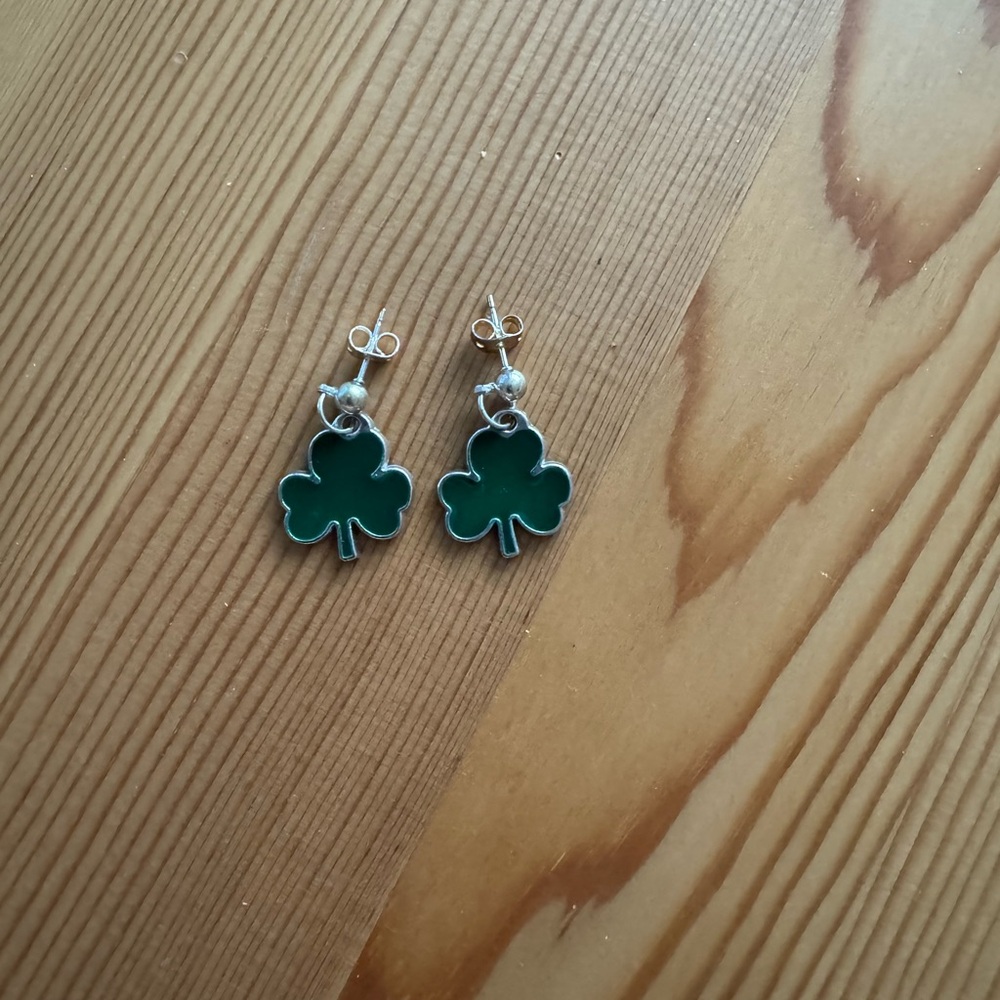 Green Clover Earrings